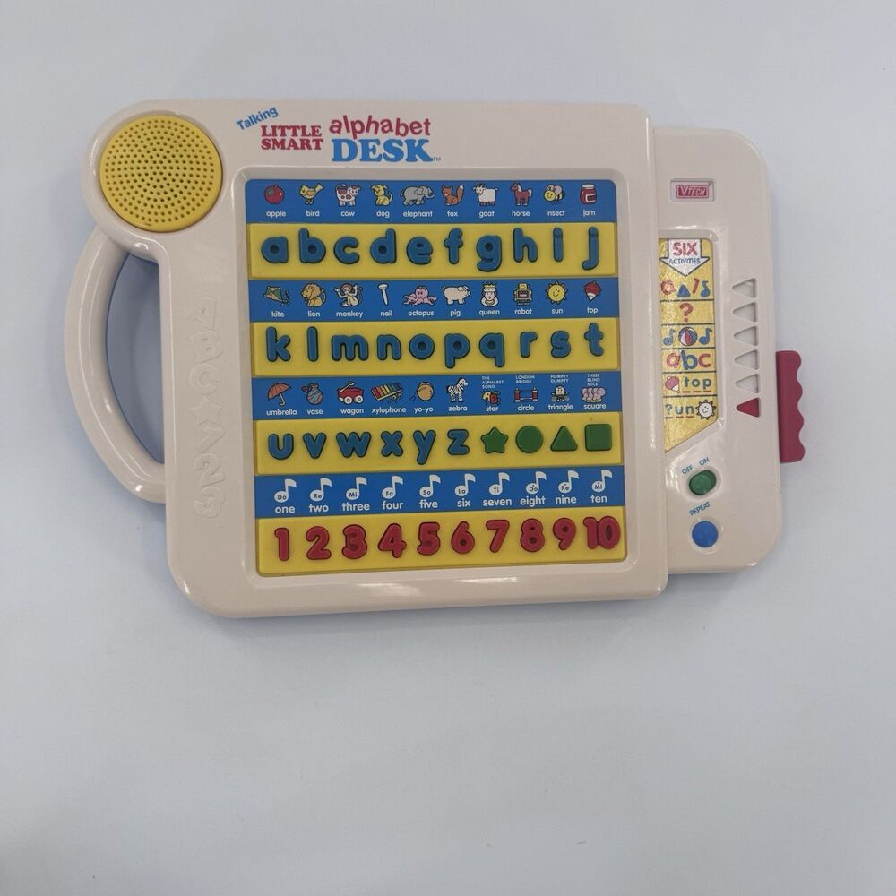VINTAGE Vtech Talking Little Smart Alphabet Desk Tested & Works! 90s Preschool
